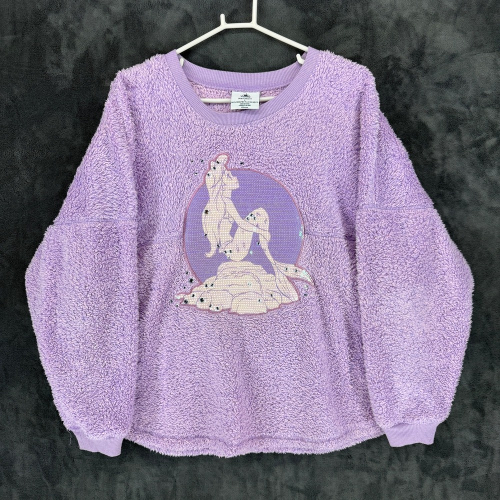 Disney‎ Spirit Jersey The Little Mermaid Ariel Sherpa Fleece Purple Large L
